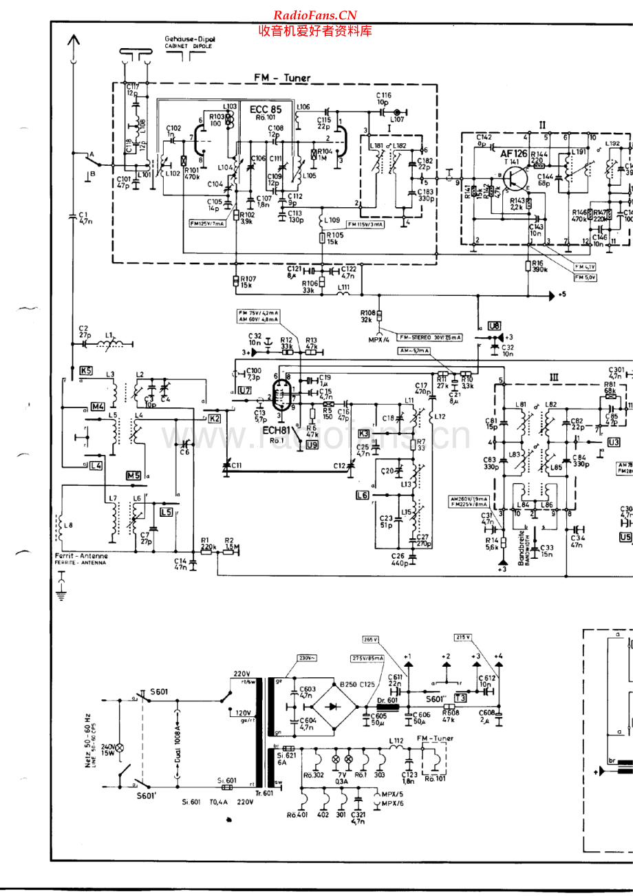 Saba-SchwarzwaldAutomatic14V-rec-sch 维修电路原理图.pdf_第1页