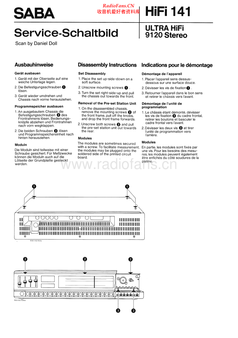 Saba-9120Stereo-rec-sm 维修电路原理图.pdf_第1页
