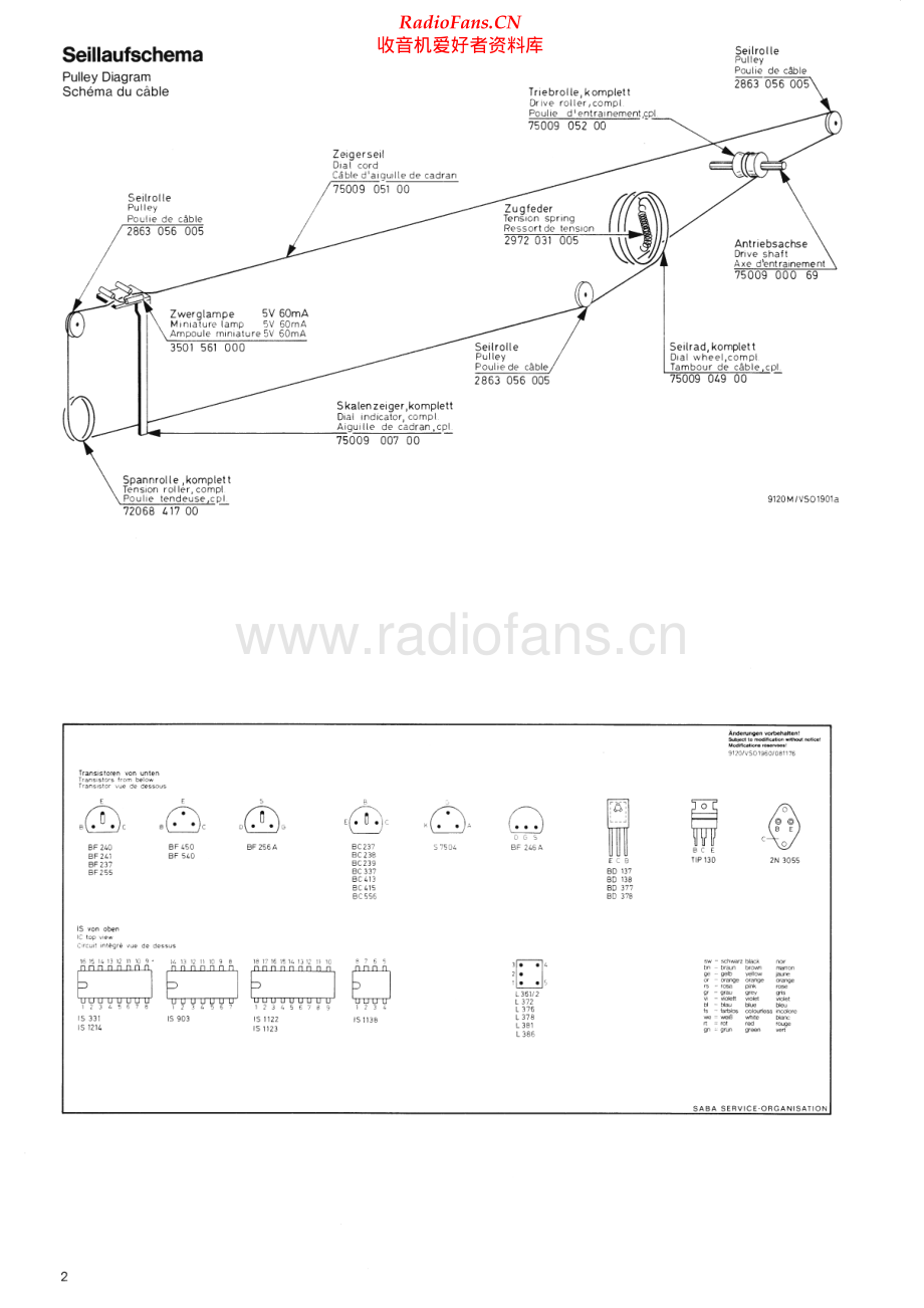 Saba-9120Stereo-rec-sm 维修电路原理图.pdf_第2页