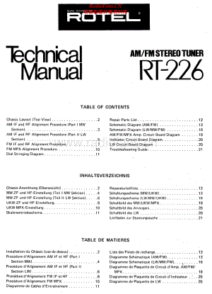 Rotel-RT226-tun-sm 维修电路原理图.pdf