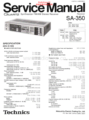 Technics-SA350-rec-sm 维修电路原理图.pdf