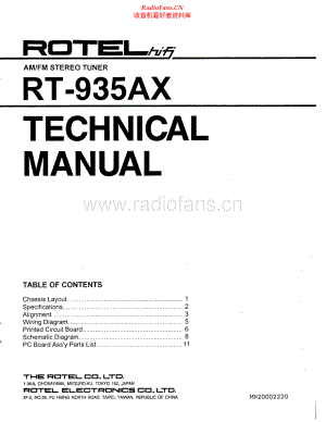Rotel-RT935AX-tun-sm 维修电路原理图.pdf