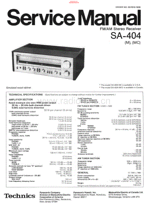 Technics-SA404-rec-sm2 维修电路原理图.pdf