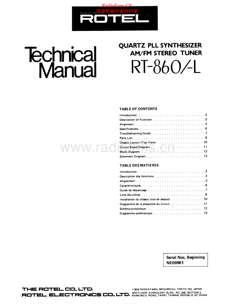 Rotel-RT860-tun-sm 维修电路原理图.pdf_第1页