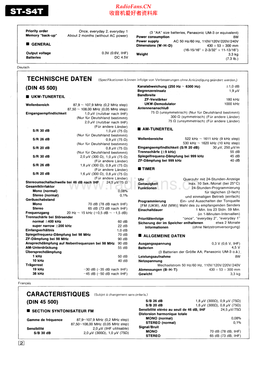 Technics-STS4T-tun-sm(1) 维修电路原理图.pdf_第2页