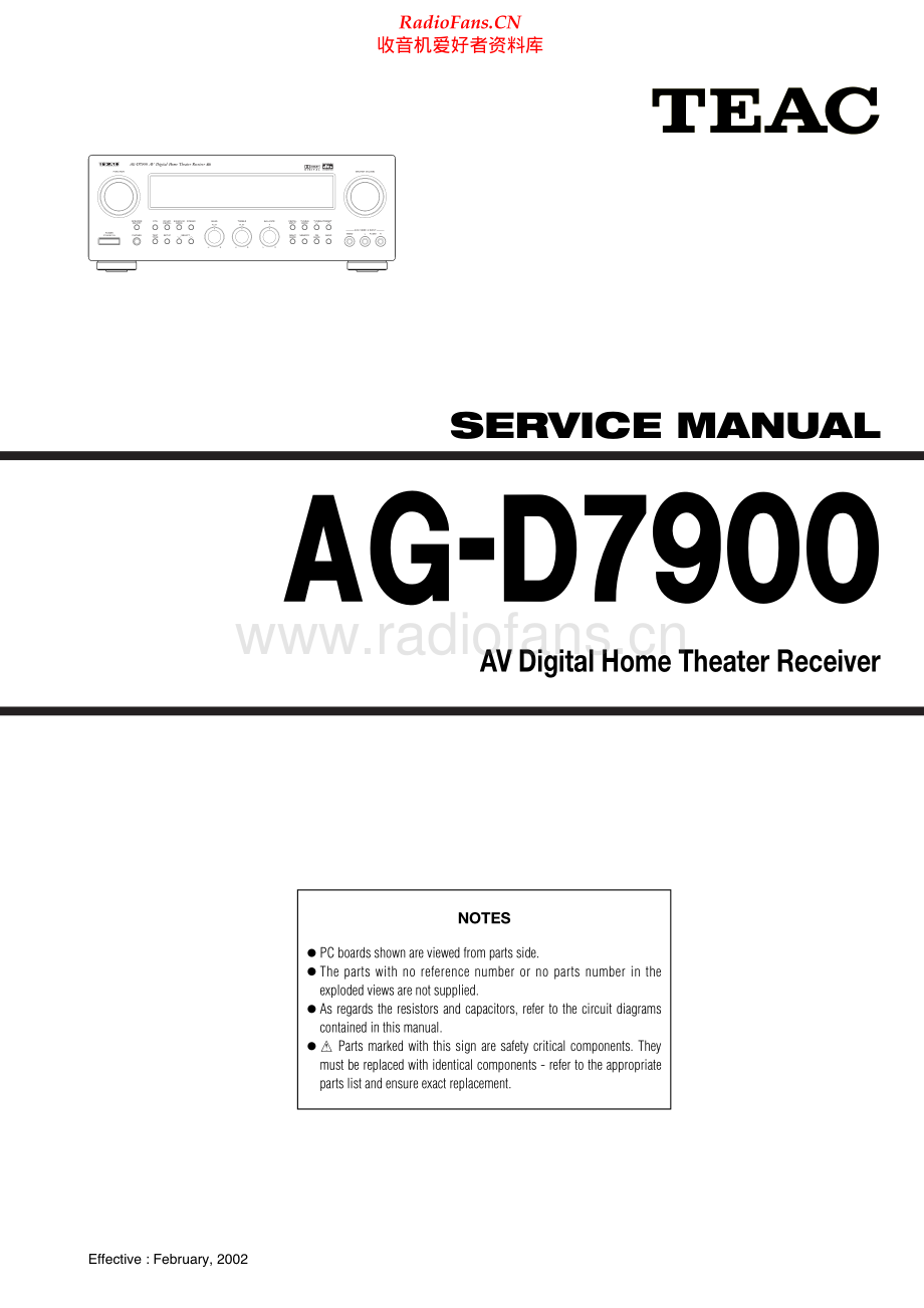 Teac-AGD7900-rec-sm 维修电路原理图.pdf_第1页