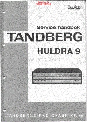 Tandberg-Huldra9-rec-sm 维修电路原理图.pdf