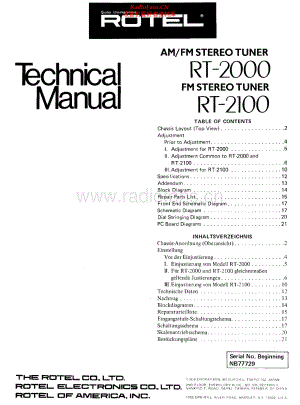 Rotel-RT2000-tun-sm 维修电路原理图.pdf