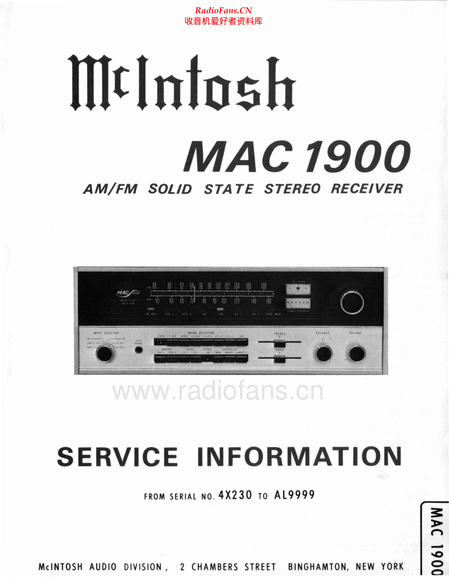 McIntosh-MAC1900-rec-sm(1) 维修电路原理图.pdf_第2页