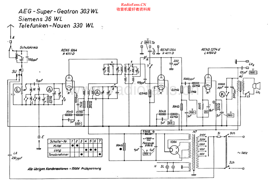 Telefunken-Nauen330WL-rec-sch 维修电路原理图.pdf_第1页