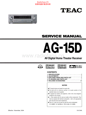 Teac-AG15D-rec-sm 维修电路原理图.pdf