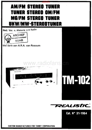Realistic-31_1964-tun-sm 维修电路原理图.pdf