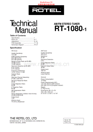 Rotel-RT1080_1-tun-sm 维修电路原理图.pdf