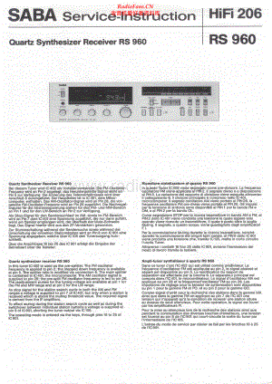 Saba-RS960-rec-sm 维修电路原理图.pdf