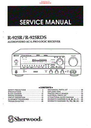 Sherwood-R925RDS-rec-sm 维修电路原理图.pdf