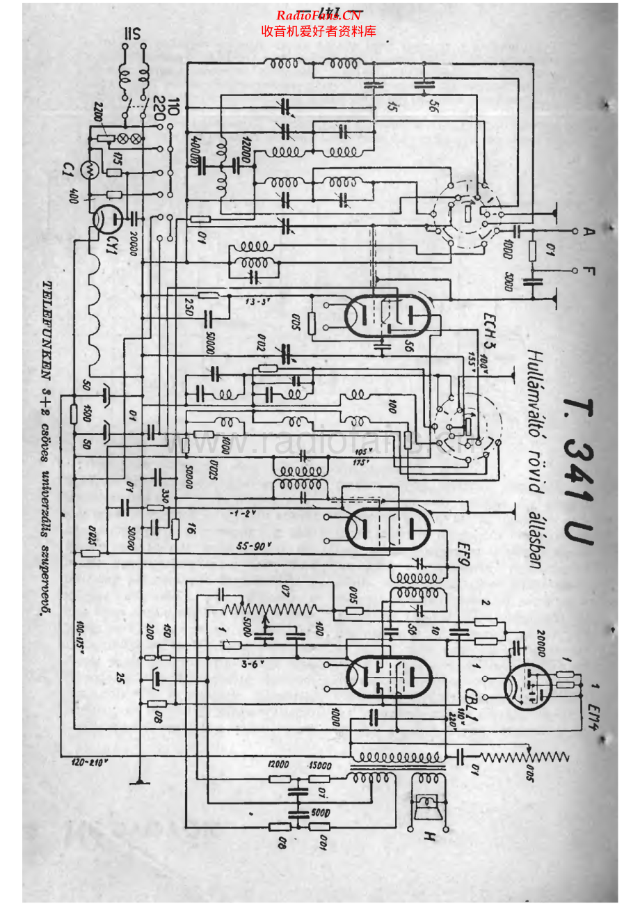 Telefunken-341U-rec-sch 维修电路原理图.pdf_第1页