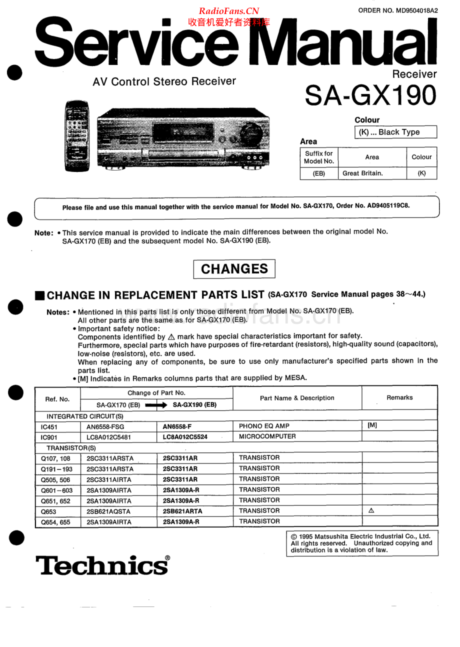 Technics-SAGX190-rec-sm 维修电路原理图.pdf_第1页
