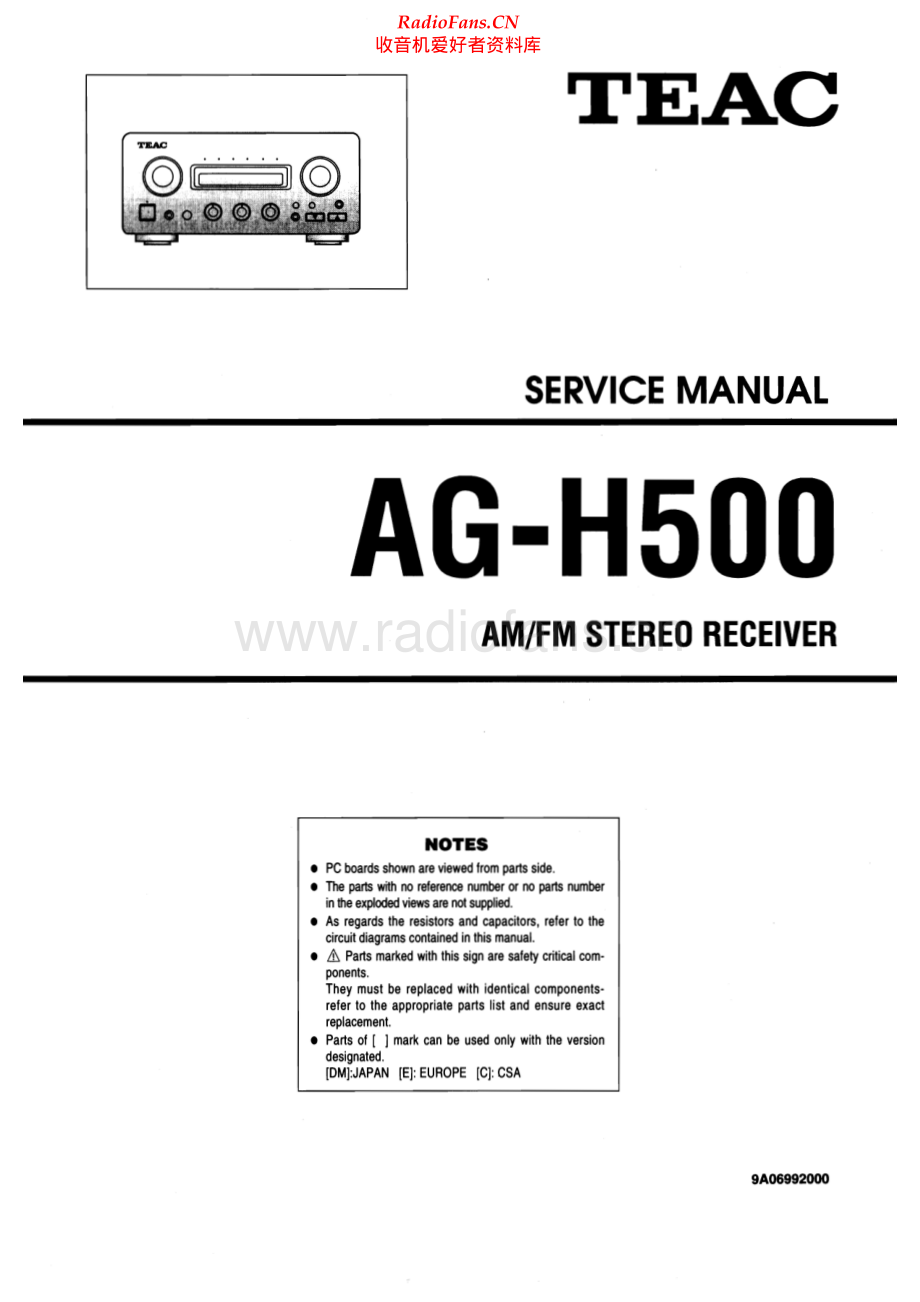 Teac-AGH500-rec-sm 维修电路原理图.pdf_第1页