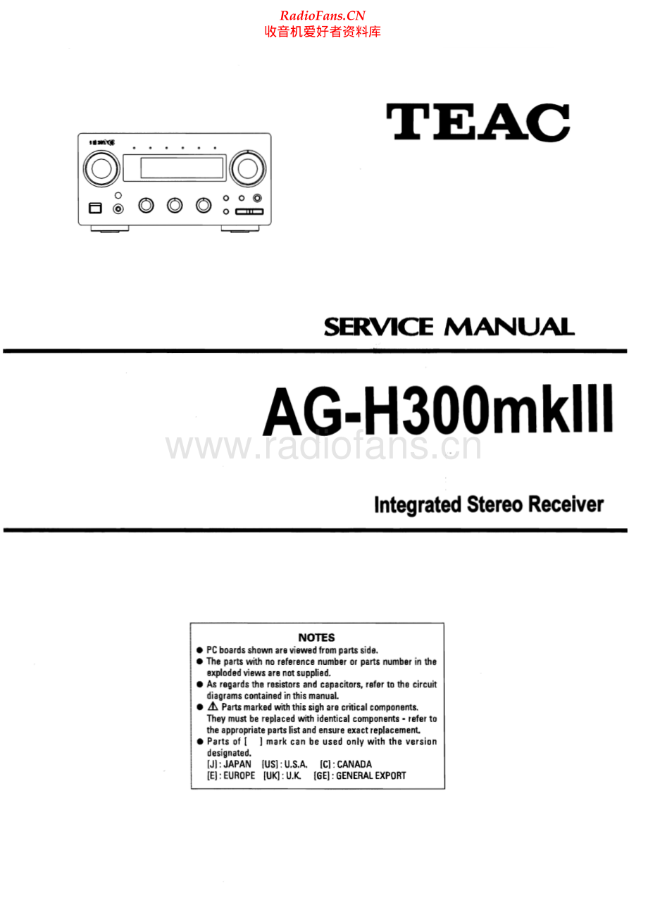 Teac-AGH300MKlll-rec-sm 维修电路原理图.pdf_第1页