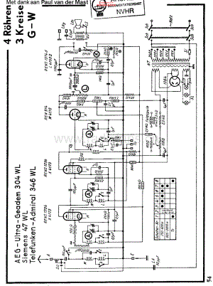 Telefunken-Admiral346WL-rec-sch 维修电路原理图.pdf