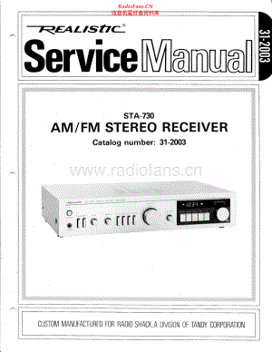 Realistic-STA730-rec-sm 维修电路原理图.pdf