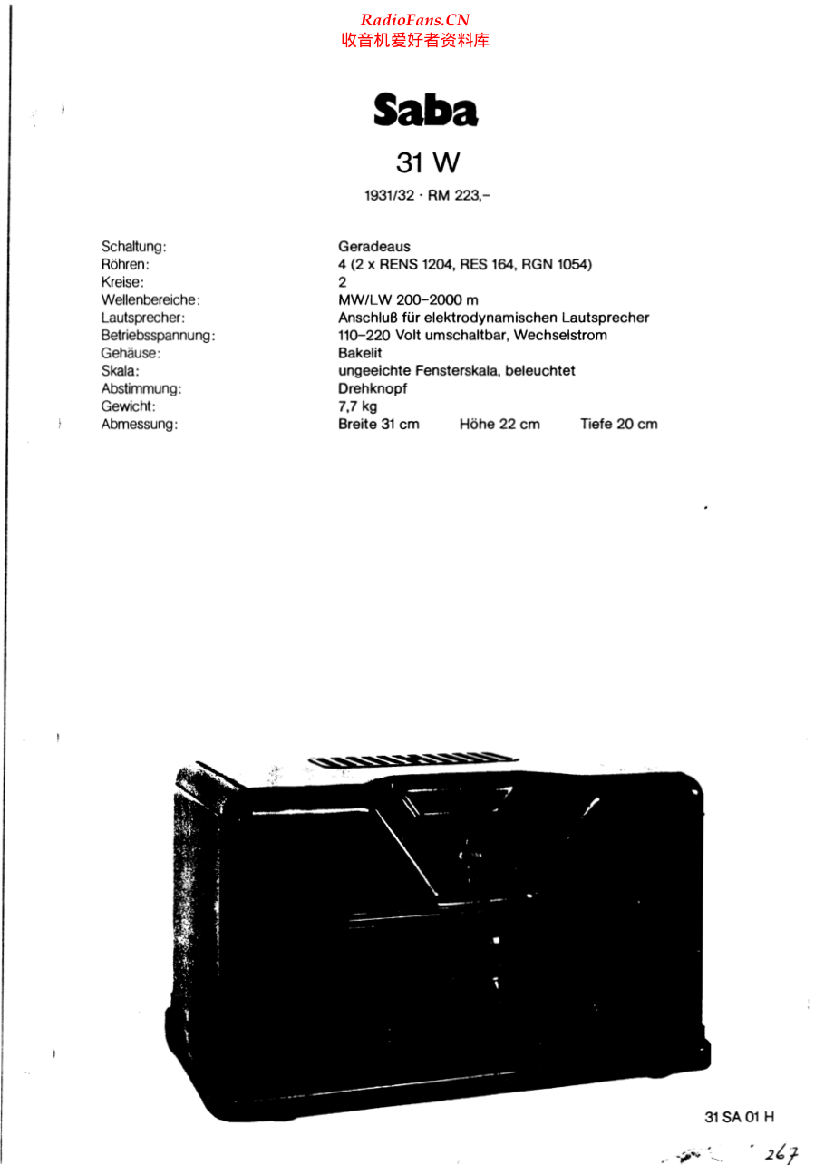 Saba-31W-rec-sch 维修电路原理图.pdf_第1页