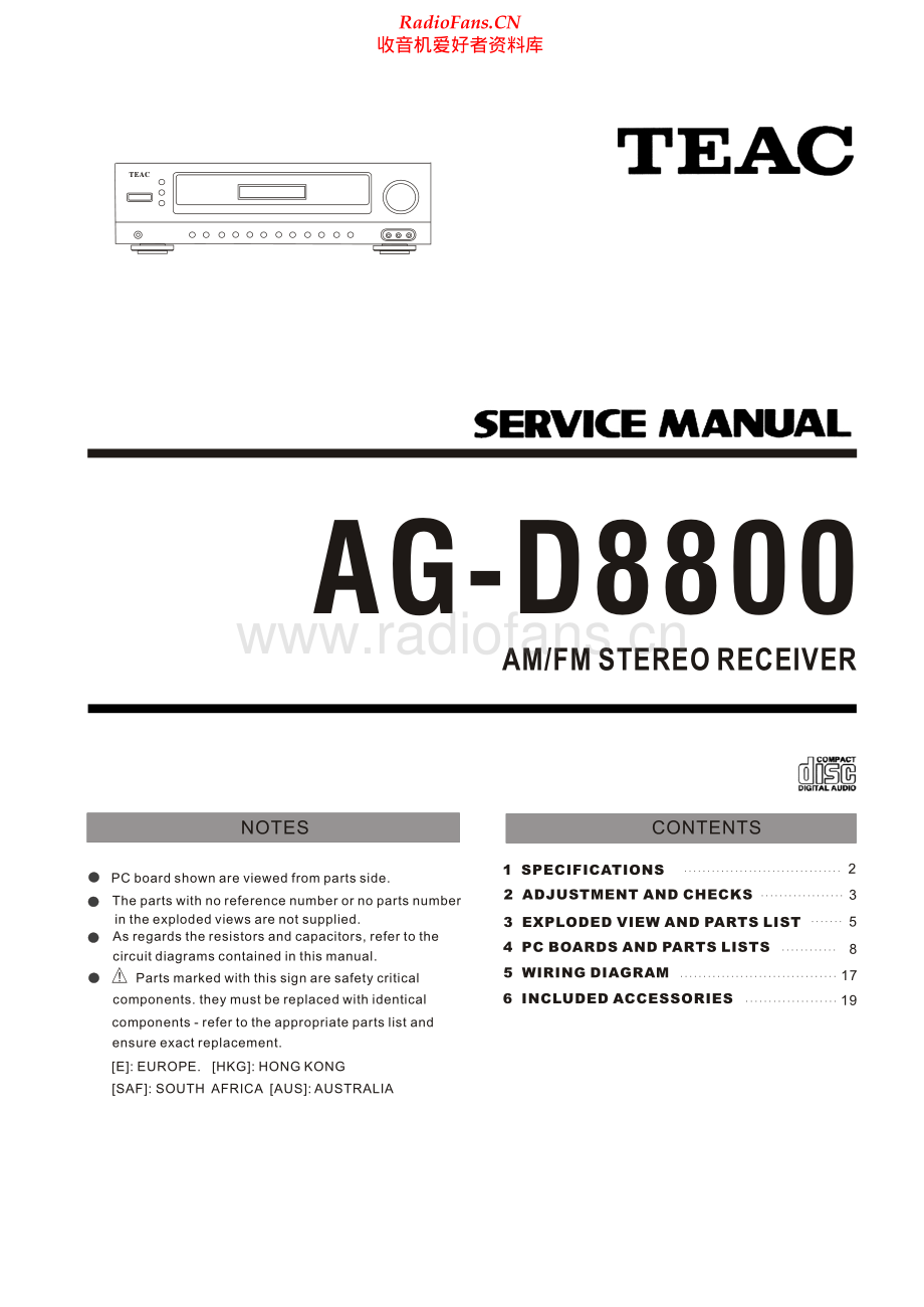 Teac-AGD8800-rec-sm 维修电路原理图.pdf_第1页