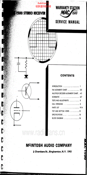 McIntosh-MAC1500-rec-sm 维修电路原理图.pdf