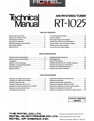 Rotel-RT1025-tun-sm 维修电路原理图.pdf