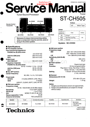 Technics-STCH505-tun-sm 维修电路原理图.pdf