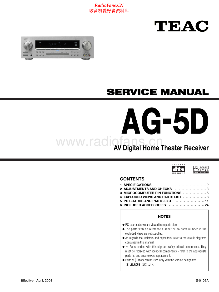 Teac-AG5D-rec-sm 维修电路原理图.pdf_第1页