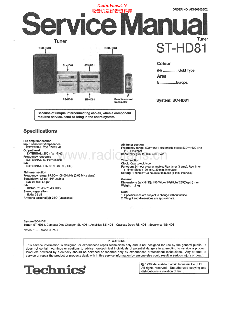 Technics-STHD81-tun-sm(1) 维修电路原理图.pdf_第1页