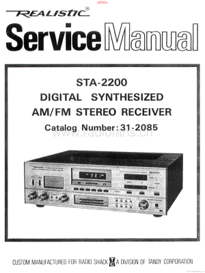 Realistic-STA2200-rec-sm 维修电路原理图.pdf