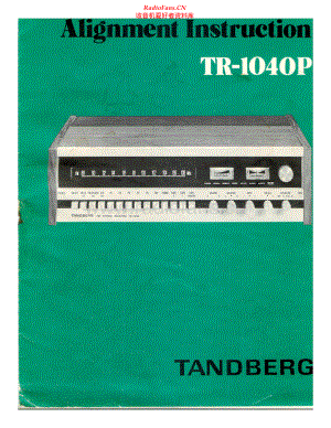 Tandberg-TR1040-rec-sm 维修电路原理图.pdf