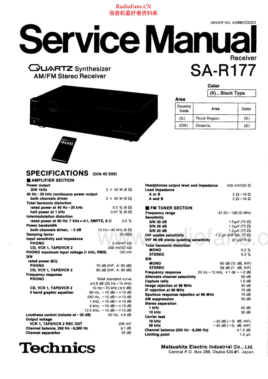Technics-SAR177-rec-sm 维修电路原理图.pdf_第1页