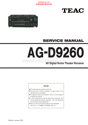 Teac-AGD9260-rec-sm 维修电路原理图.pdf