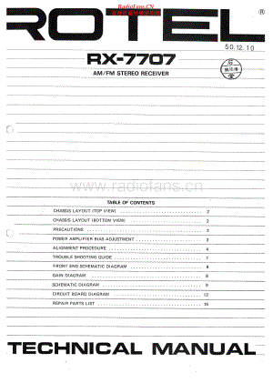 Rotel-RX7707-rec-sm 维修电路原理图.pdf