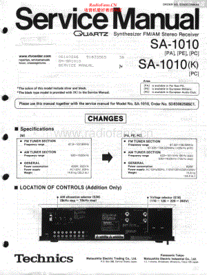 Technics-SA1010-rec-sm 维修电路原理图.pdf