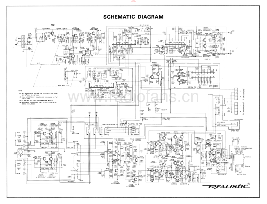 Realistic-STA110-rec-sch 维修电路原理图.pdf_第1页