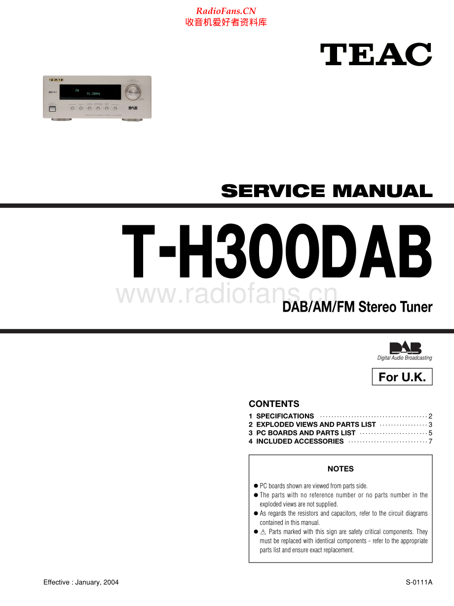 Teac-TH300DAB-rec-sm 维修电路原理图.pdf_第1页