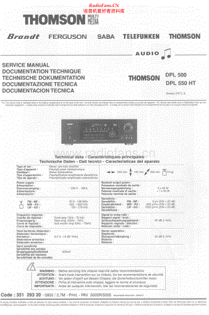 Thomson-DPL500-rec-sm 维修电路原理图.pdf