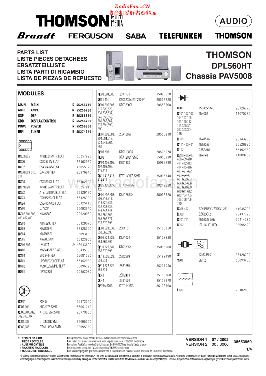 Thomson-DPL560HT-rec-pl 维修电路原理图.pdf_第1页