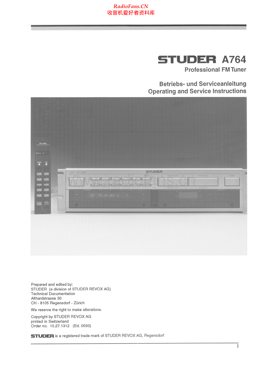 Studer-A764-tun-sm 维修电路原理图.pdf_第1页