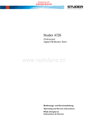 Studer-A726-tun-sm 维修电路原理图.pdf