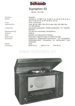 Schaub-Supraphon52-rec-sch 维修电路原理图.pdf