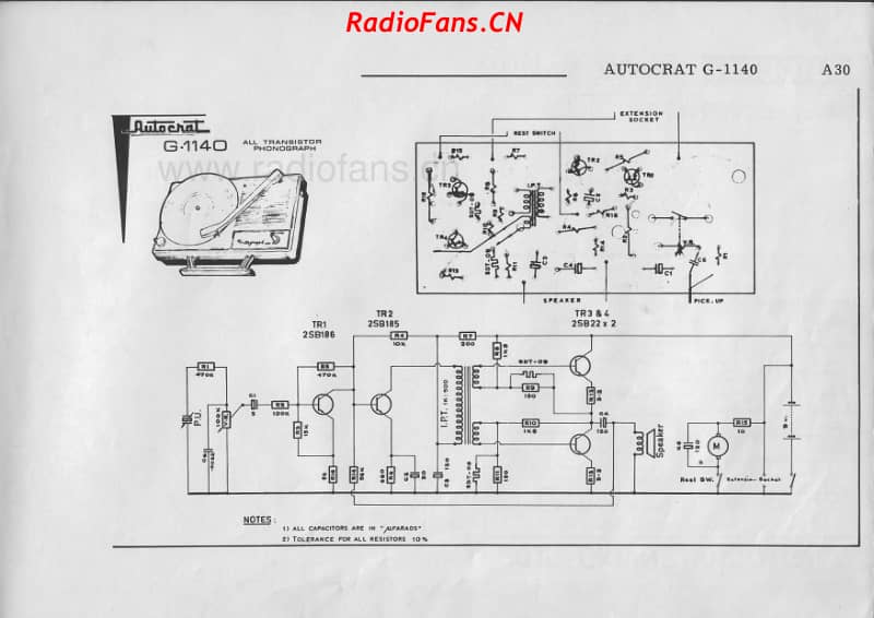 autocrat-g1140-record-player 电路原理图.pdf_第1页