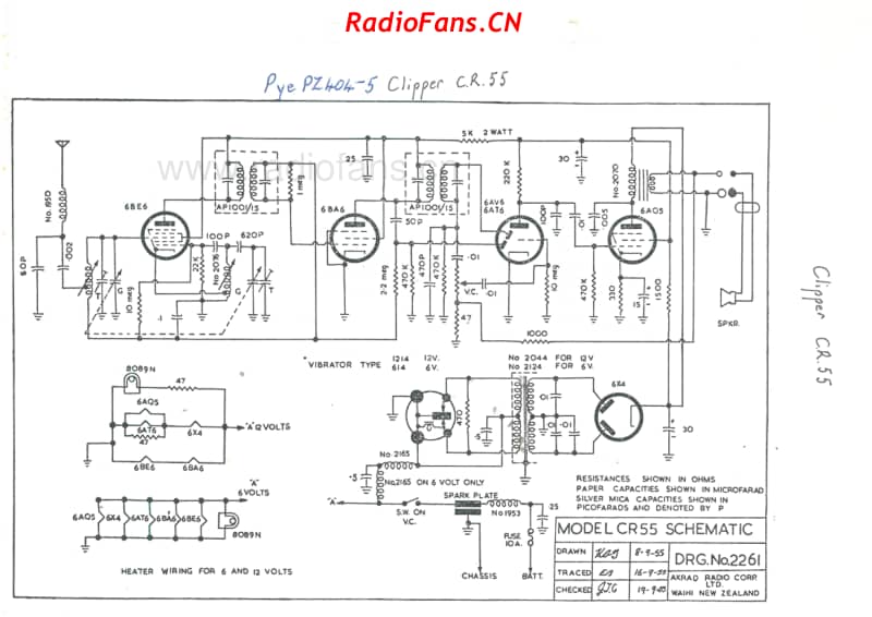 akrad-model-cr55-clipper-pye-pz404-5-car-radio-5v-bc-vib-1955 电路原理图.pdf_第1页