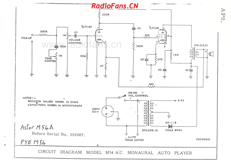 akrad-model-astor-m54-m54a-pye-m54-record-player-1v-ac-19xx 电路原理图.pdf_第2页