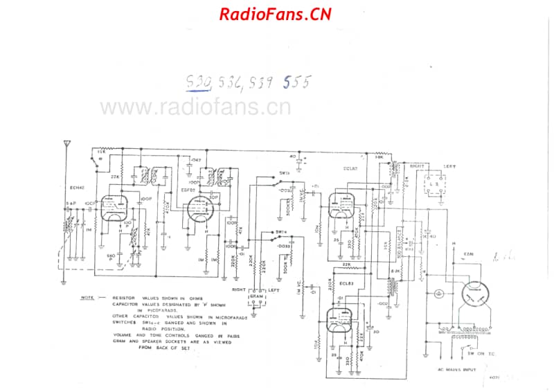 akrad-model-s30s36s39s55555-stereo-5v-bc-ac-19xx 电路原理图.pdf_第1页
