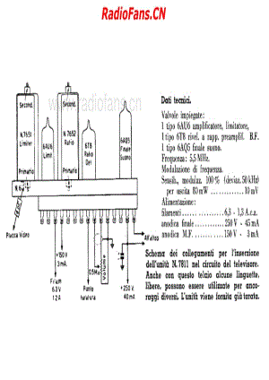 Geloso 7811 TV Sound unit specs电路原理图.pdf